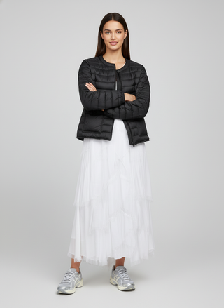 Lightweight Round Collar Puffer Jacket