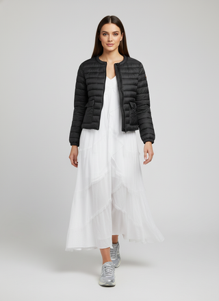 Lightweight Round Collar Puffer Jacket