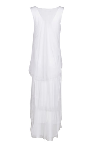 Lamb Signature Tiered Ruffles V Collar Maxi Vest Skirt